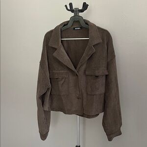 Brown Corduroy Utility Jacket